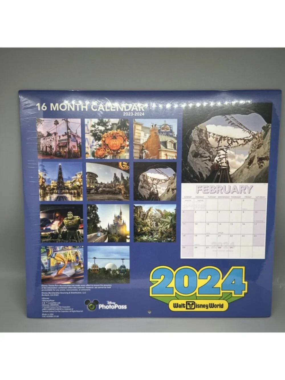 New Walt Disney World 2023-2024 Mickey Minnie Four Parks 16 Month Calendar